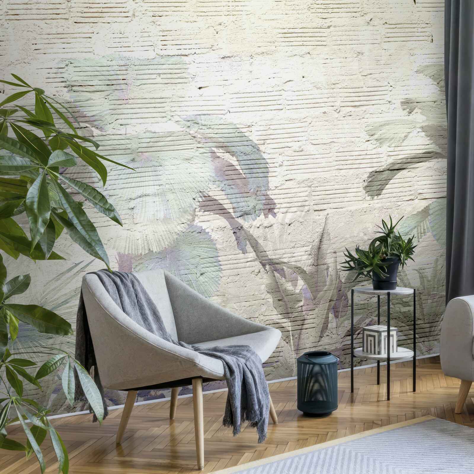 Papier peint les plantes tropicales exposées à des vents violents