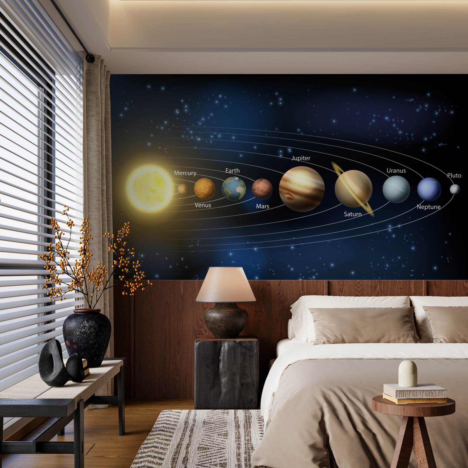 Papier peint l'ordre de rotation des planètes autour de notre galaxie