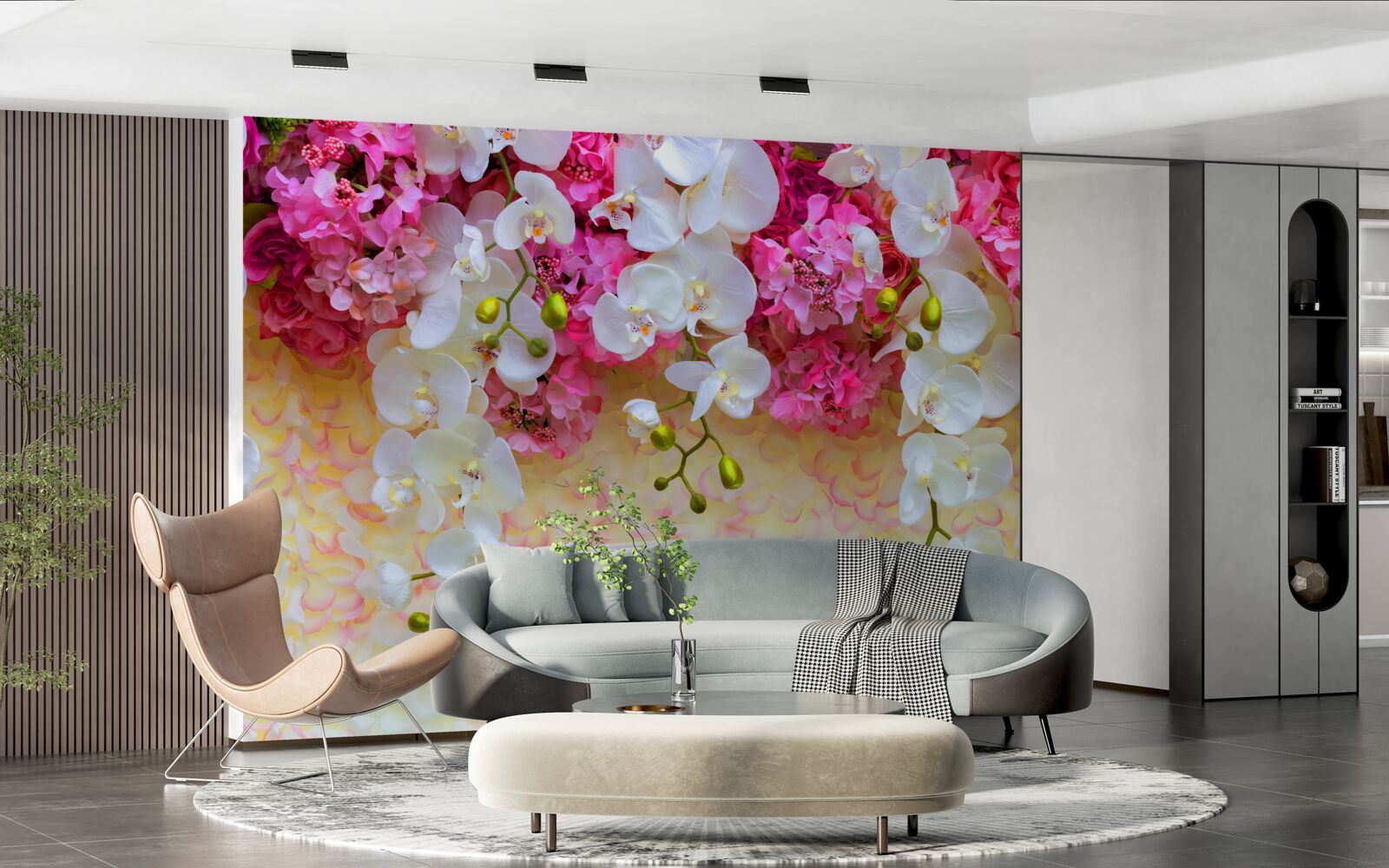 Papier peint les orchidées dont les fleurs tombent