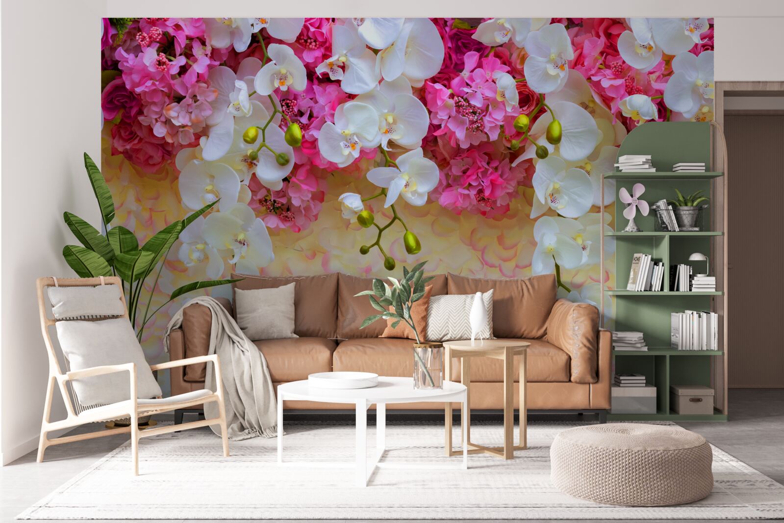 Papier peint les orchidées dont les fleurs tombent