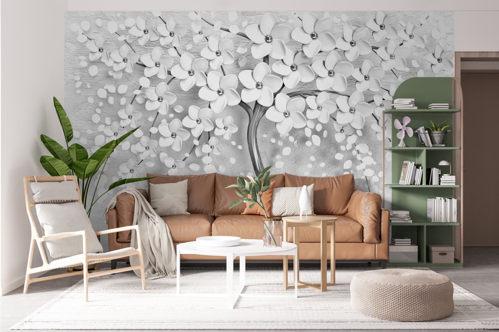 Papier peint un arbre élancé qui a fleuri