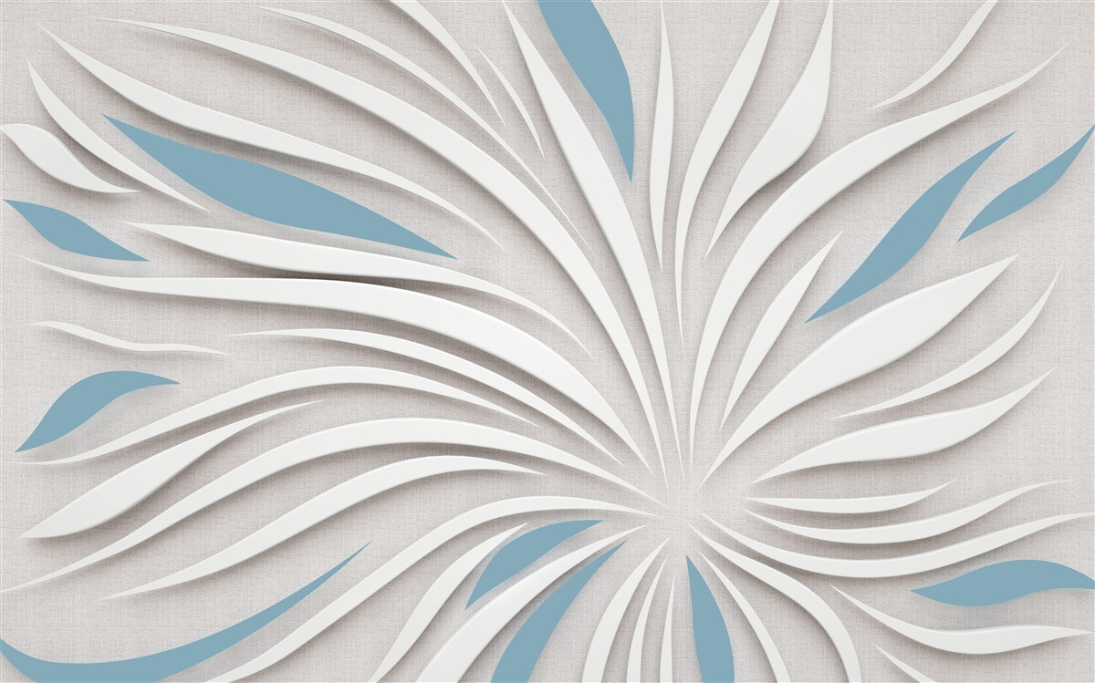 Papier peint des touches de blanc et de bleu sur le mur
