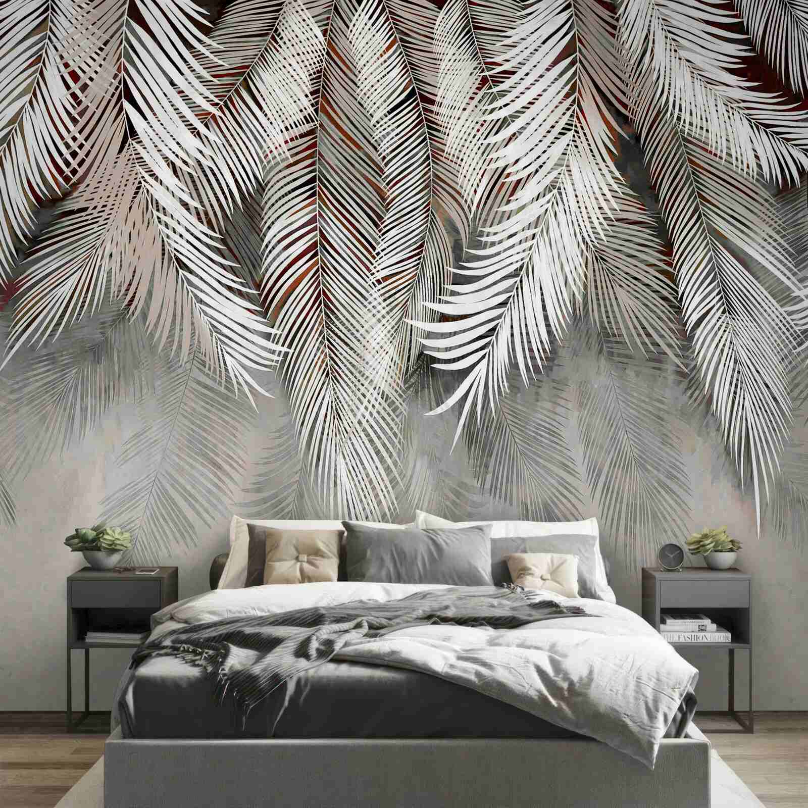 Papier peint d'immenses plumes blanches