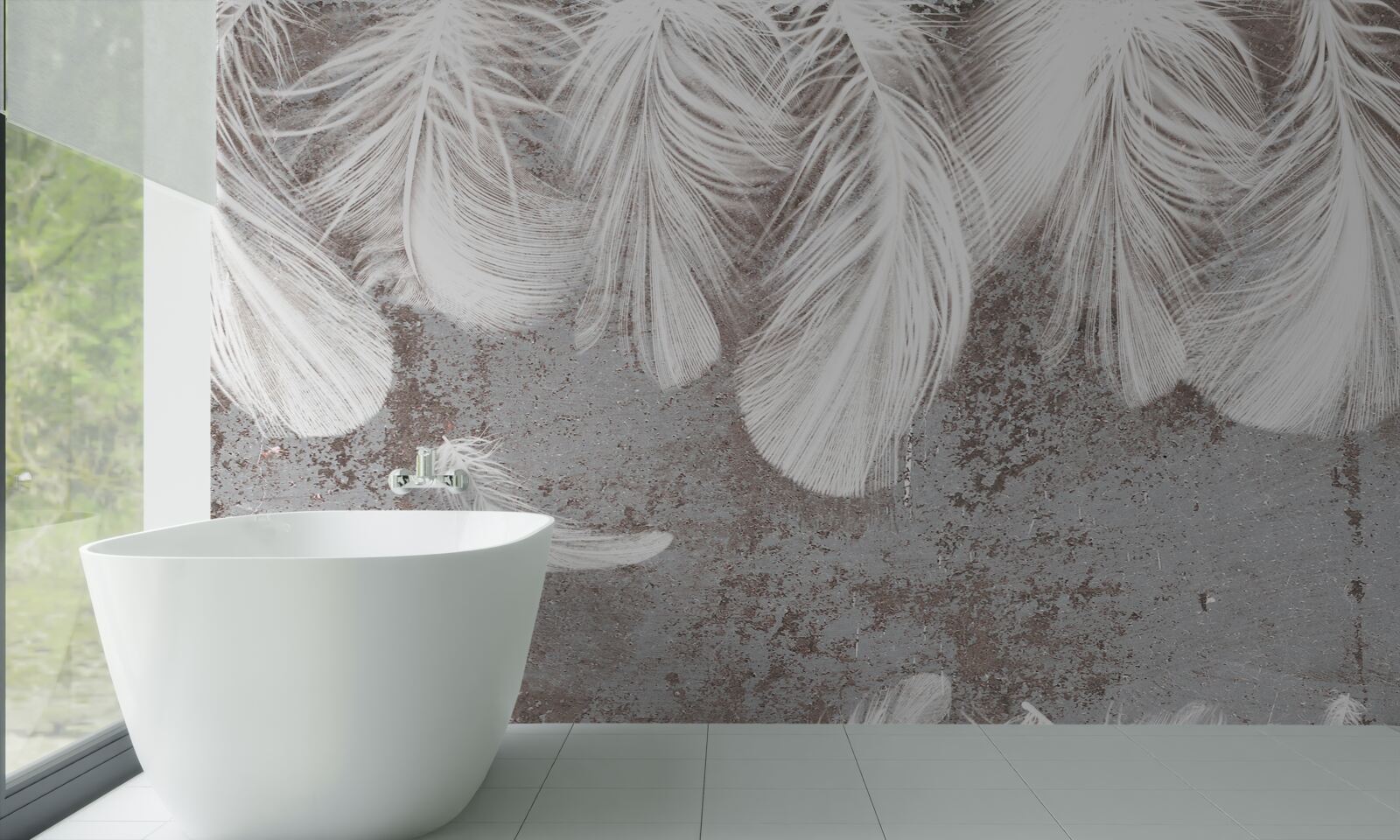 Papier peint les plumes qui s'installent sont blanches et duveteuses
