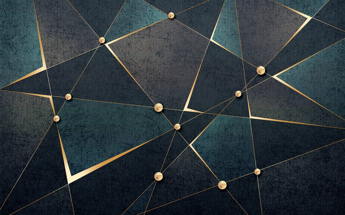 Papier peint diamants verts de luxe