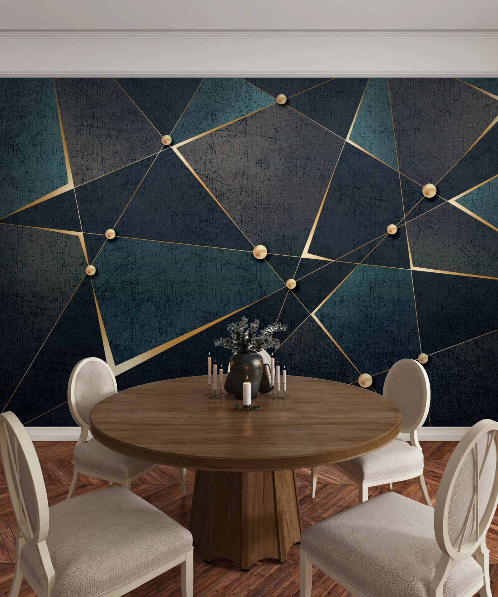 Papier peint diamants verts de luxe