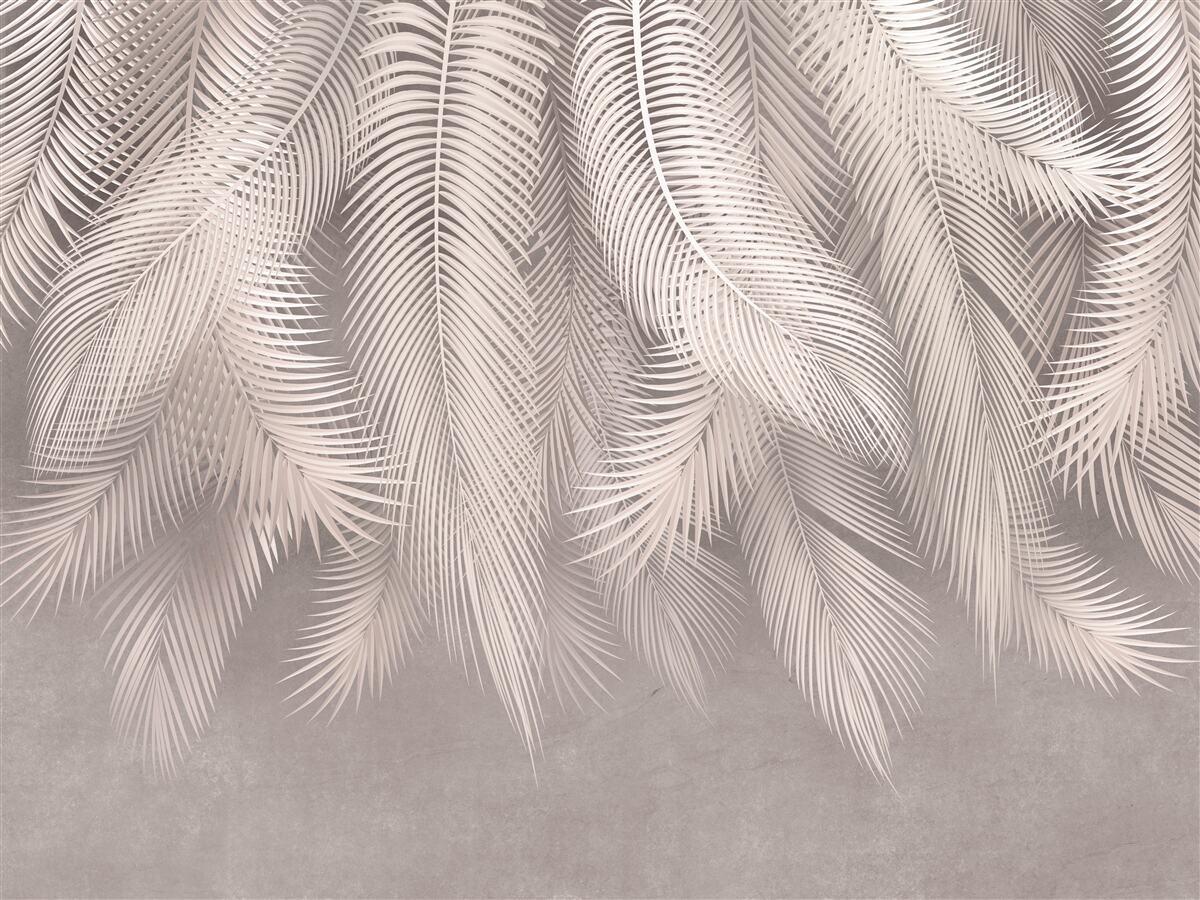 Papier peint plumes douces et délicatement ébouriffées