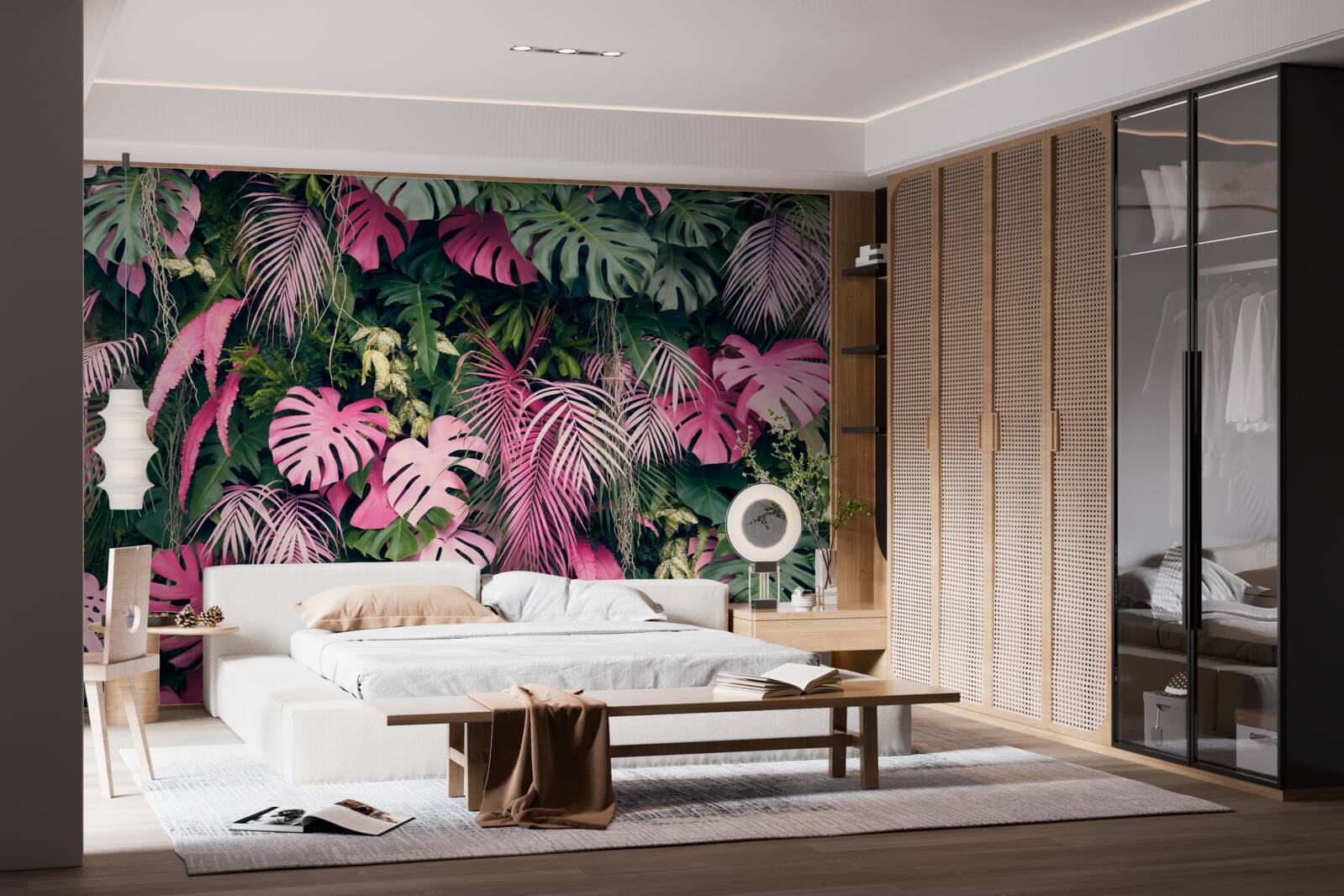 Papier peint explosion de la flore tropicale