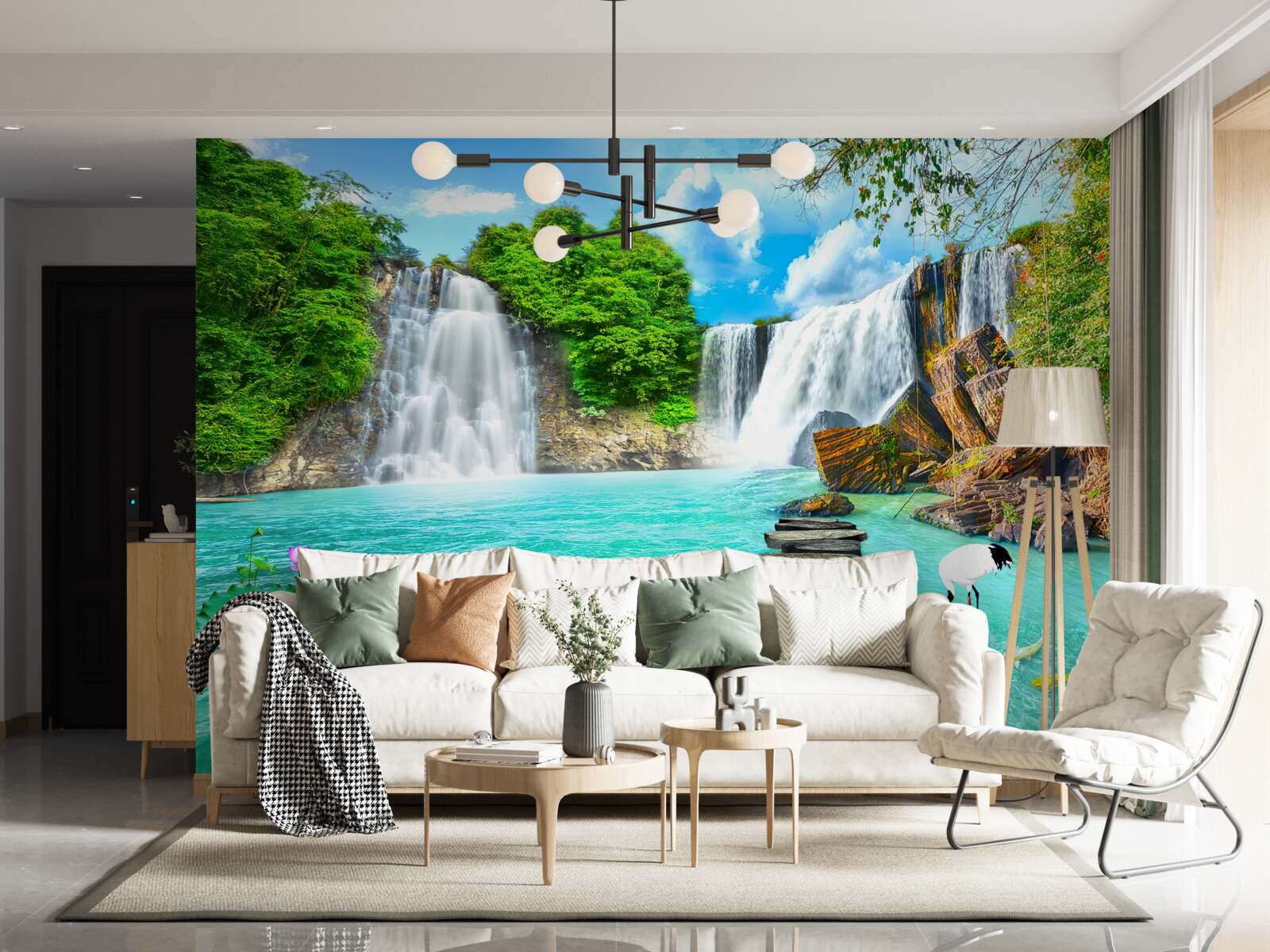 Papier peint des chutes d'eau d'une incroyable beauté