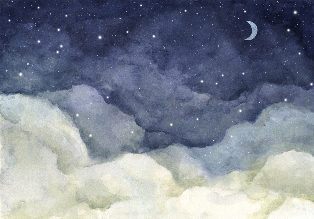 Papier peint un ciel nocturne parsemé d'étoiles