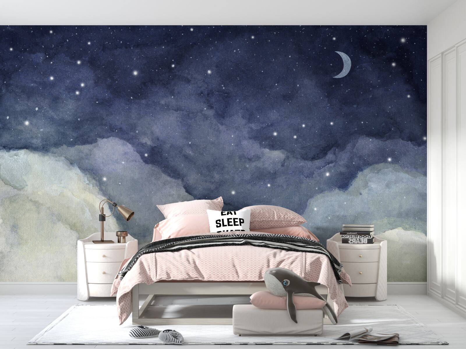 Papier peint un ciel nocturne parsemé d'étoiles
