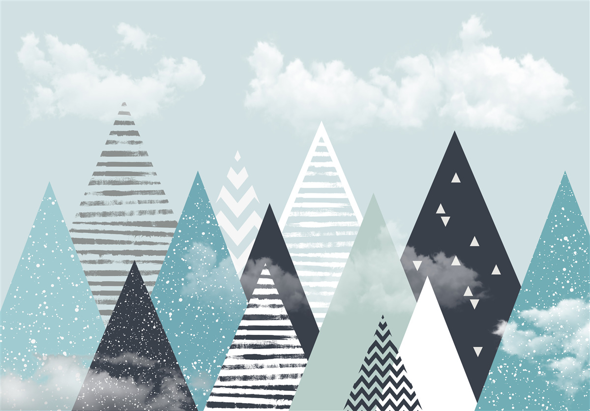 Papier peint des images de contours de montagnes de différentes échelles et nuances