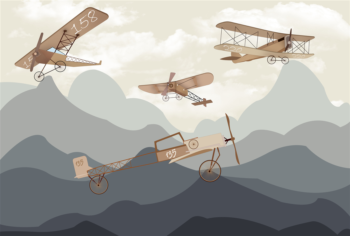 Papier peint vols en avion de collection