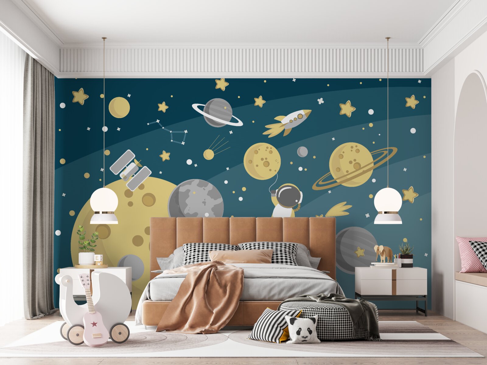 Papier peint personnalité parmi la diversité des planètes de l'espace