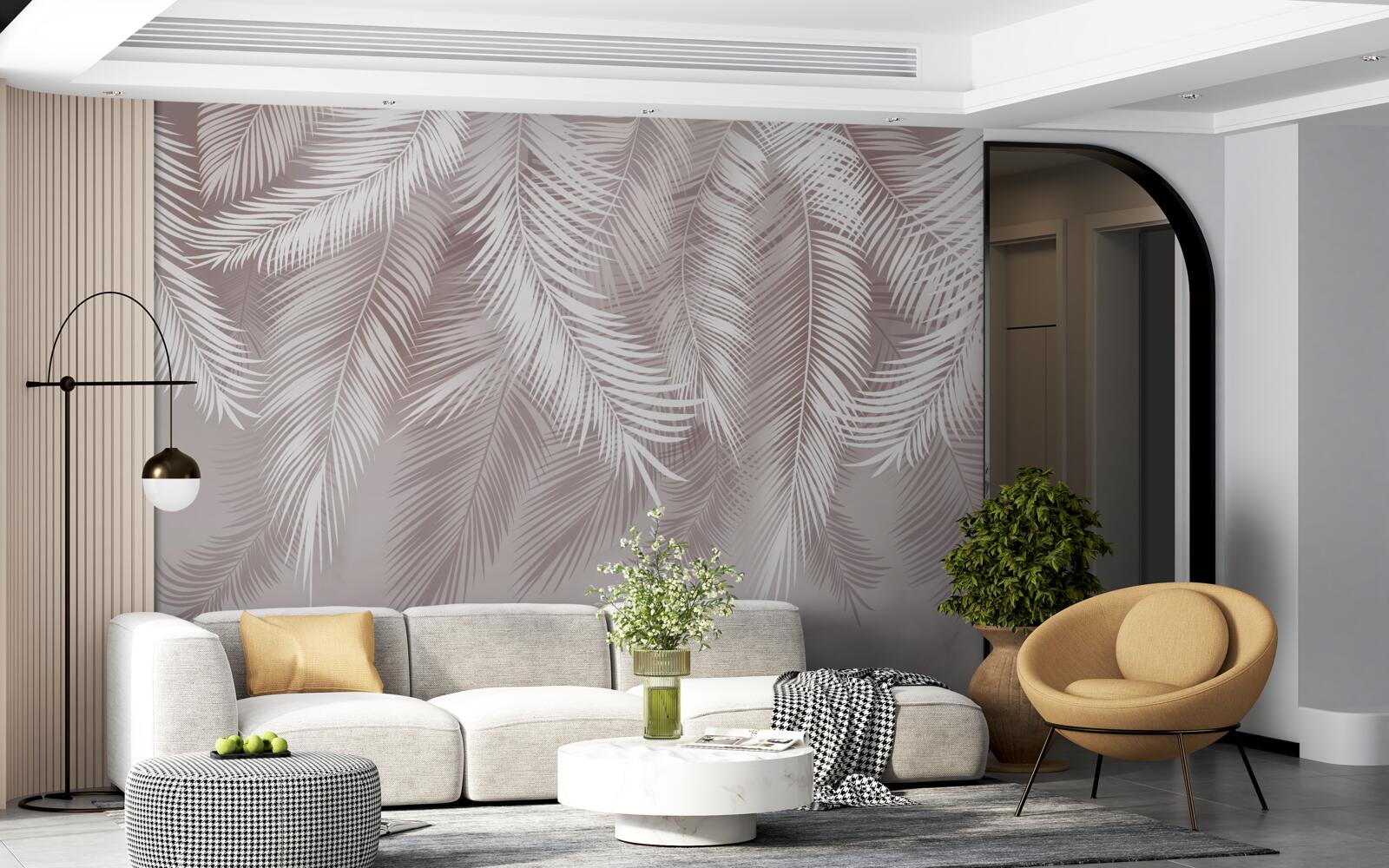 Papier peint de magnifiques feuilles de palmier