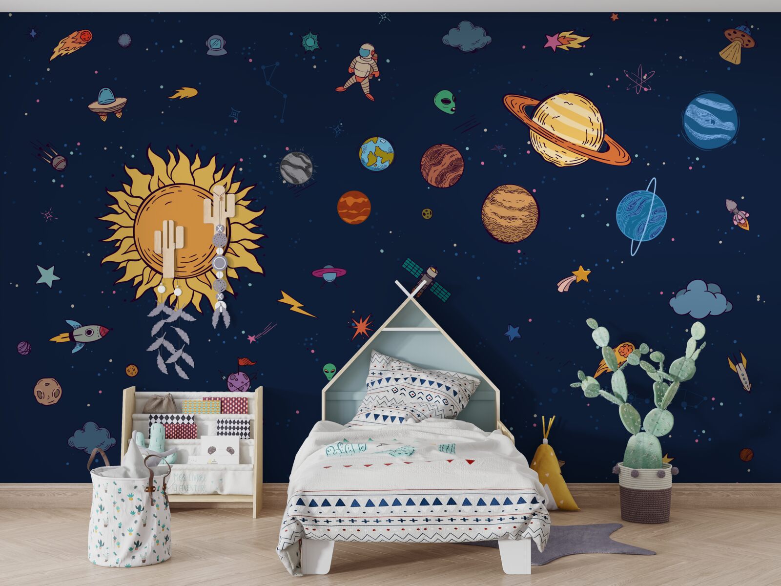 Papier peint système d'exploration spatiale
