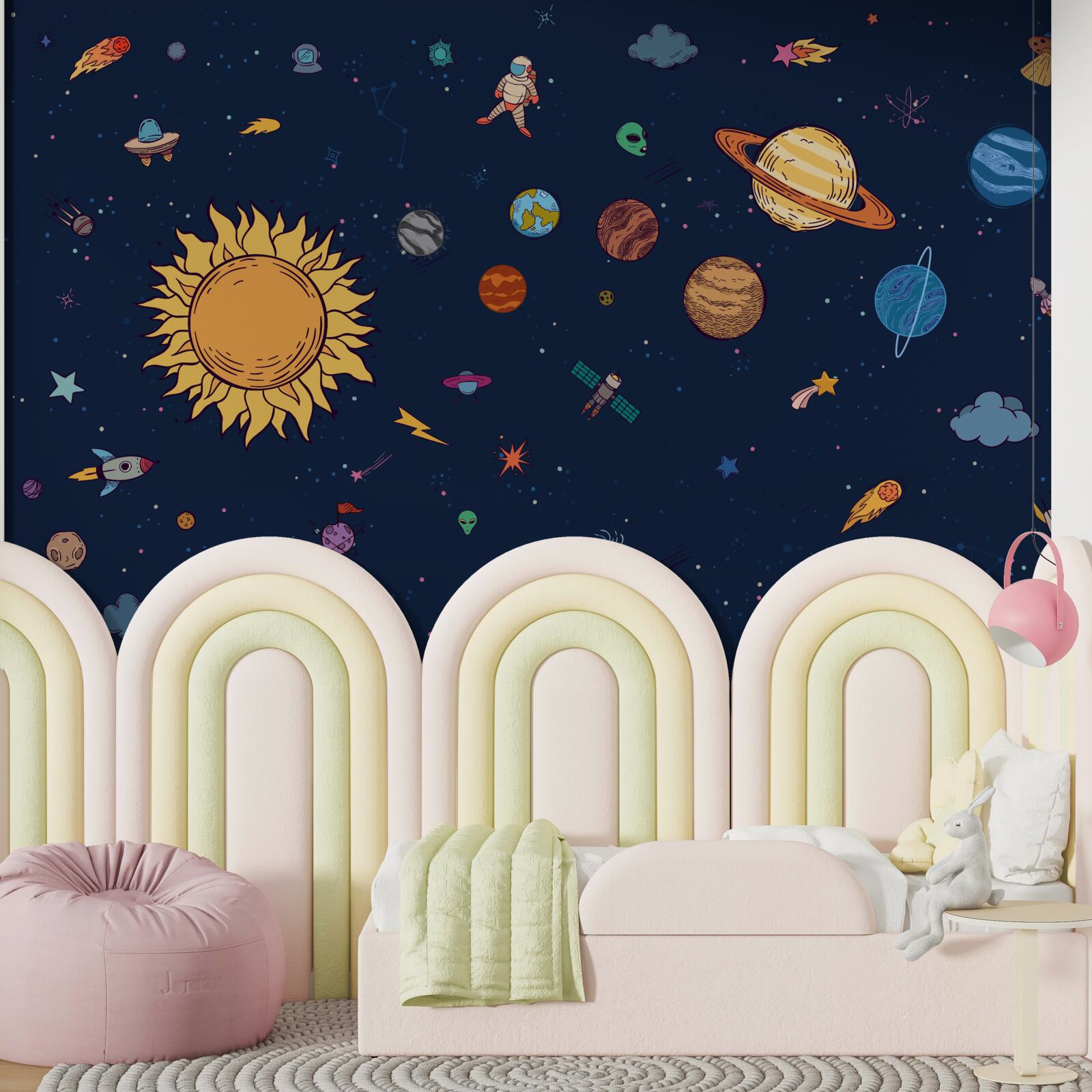 Papier peint système d'exploration spatiale
