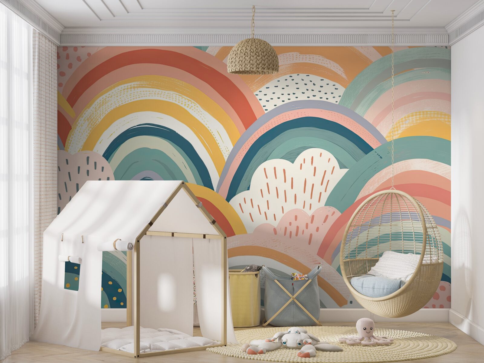 Papier peint des arcs-en-ciel de toutes les couleurs