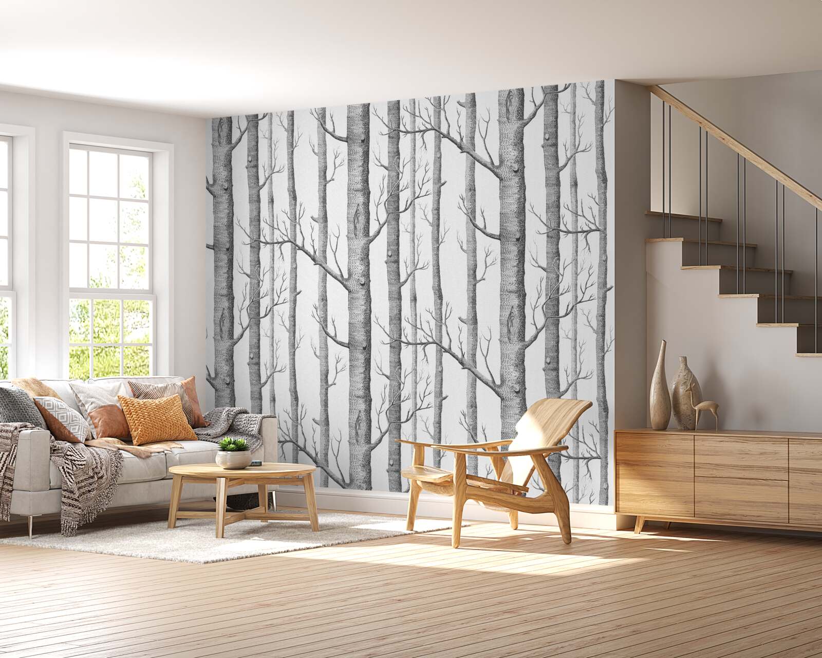 Papier peint arbres sans feuilles