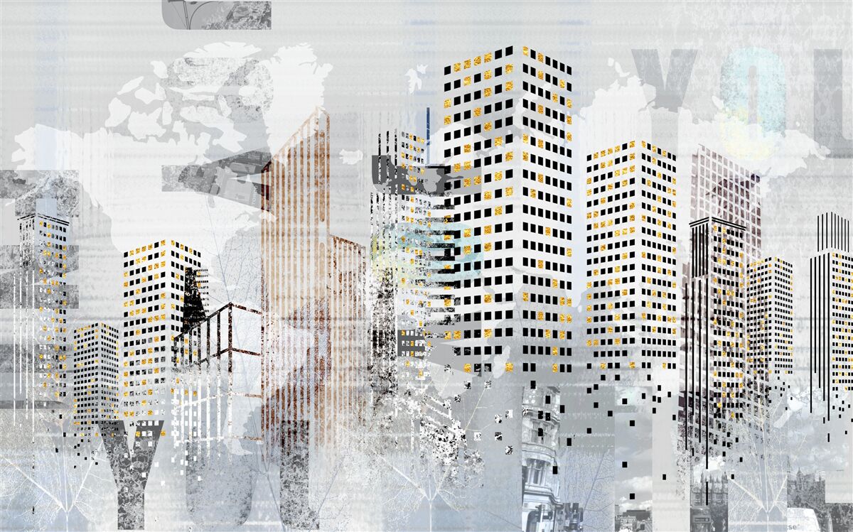 Papier peint la ville indiquée sur la photo