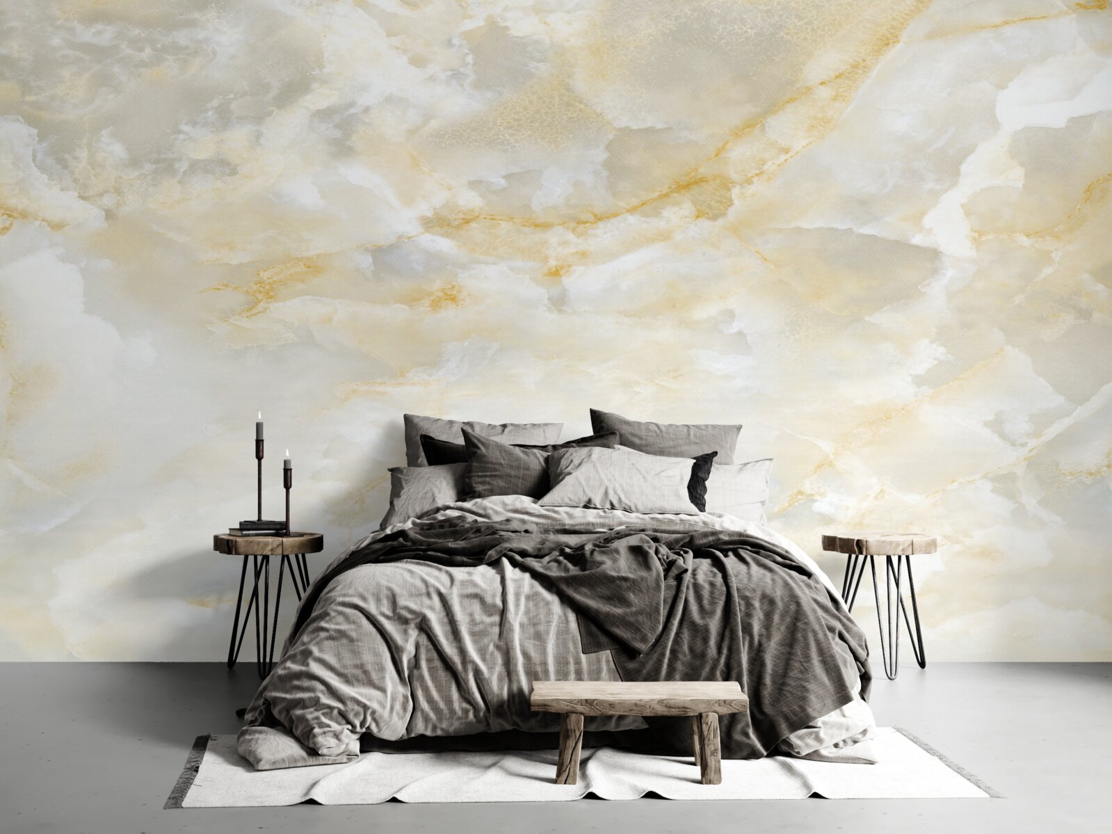 Papier peint fortes pluies sur des eaux calmes