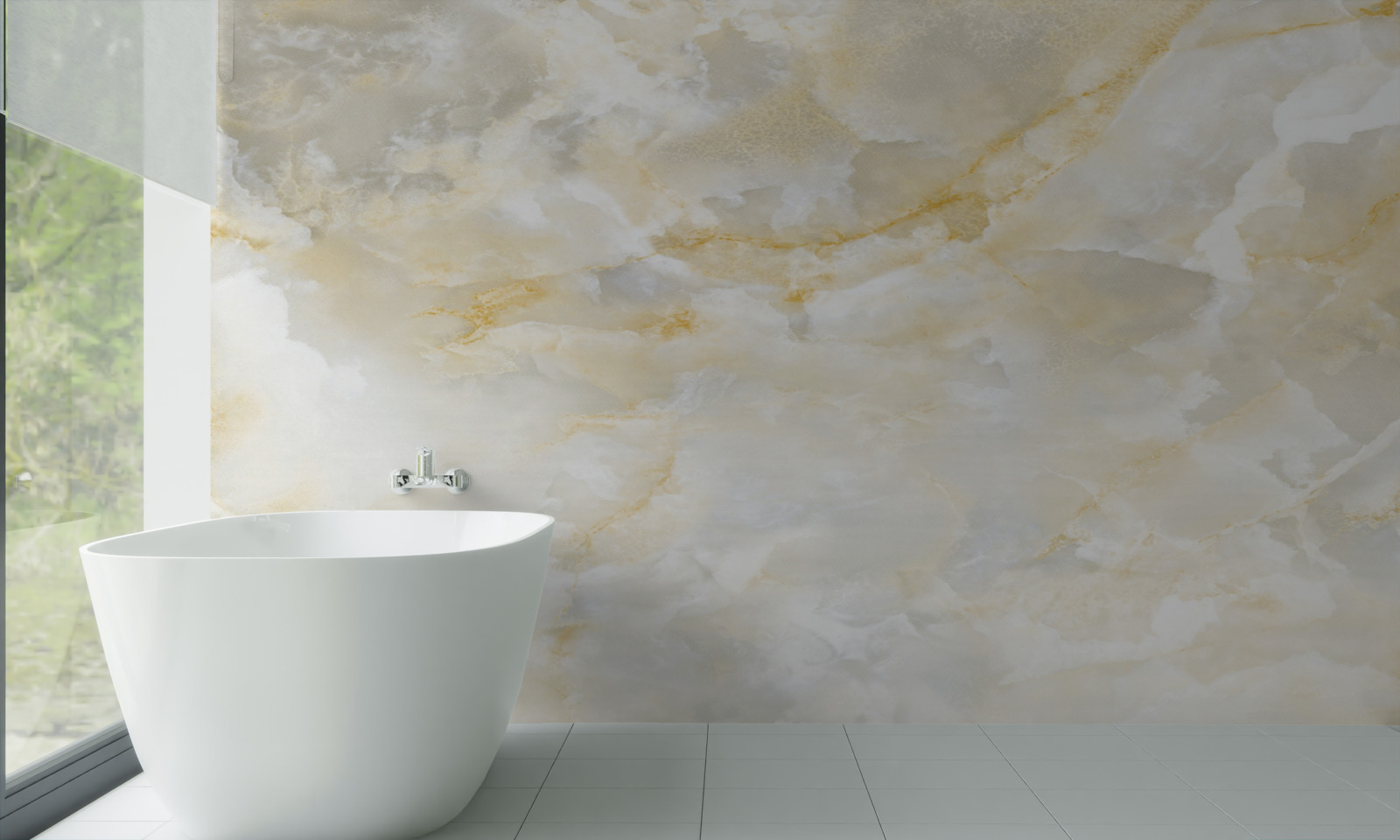 Papier peint fortes pluies sur des eaux calmes