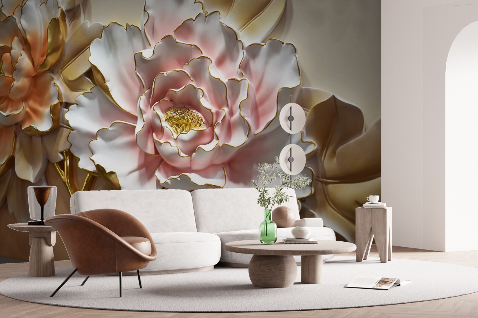 Papier peint le bourgeon de lotus s'est ouvert dans toute sa splendeur