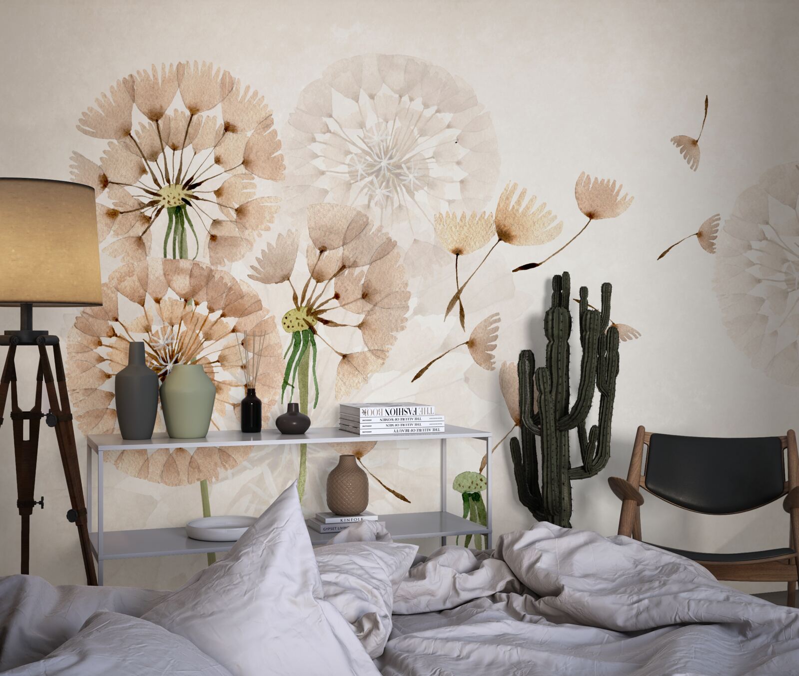 Papier peint Marguerites flétries par l'automne
