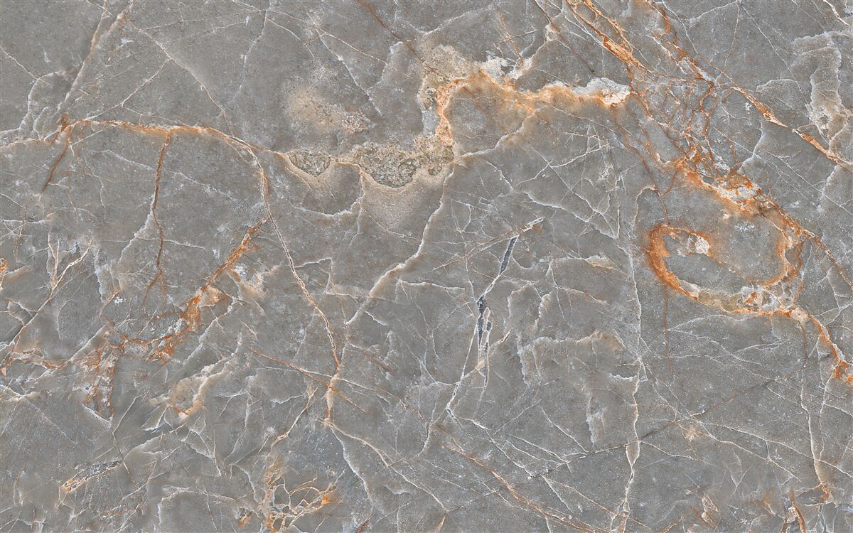 Papier peint carreaux de porcelaine grise avec brins d'or