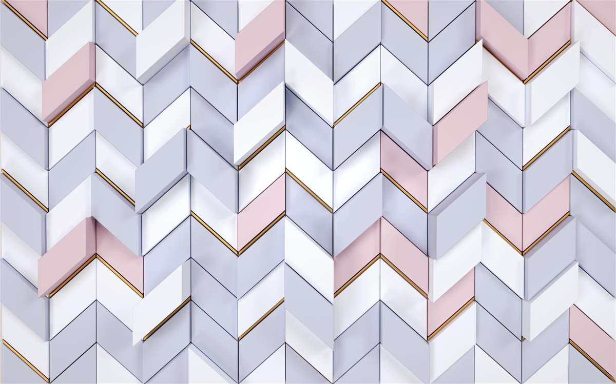 Papier peint zigzags reflétés comme dans un miroir