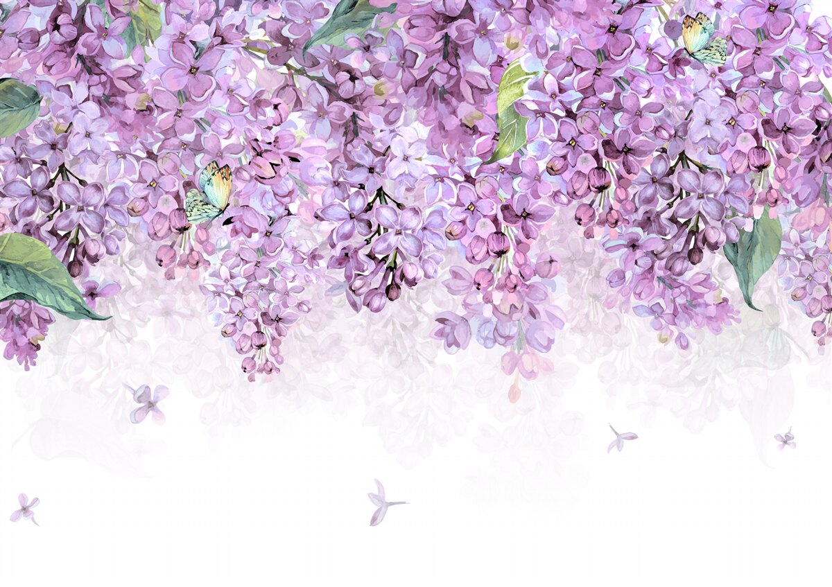 Papier peint mur violet clair lilas