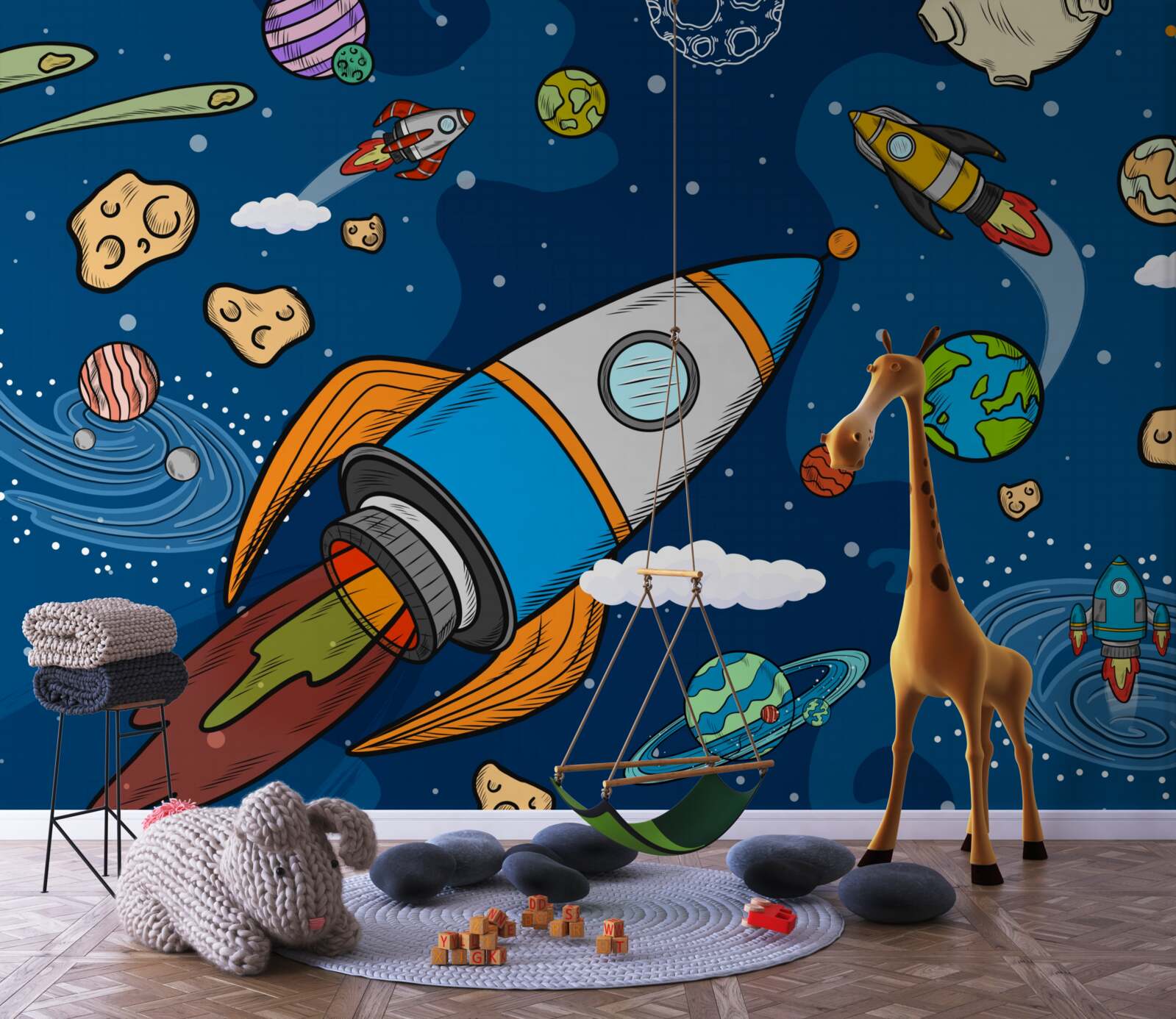 Papier peint fusées spatiales