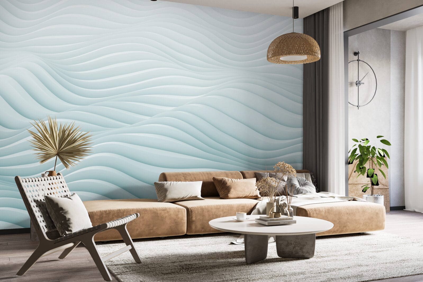 Papier peint abstraction des vagues de la mer