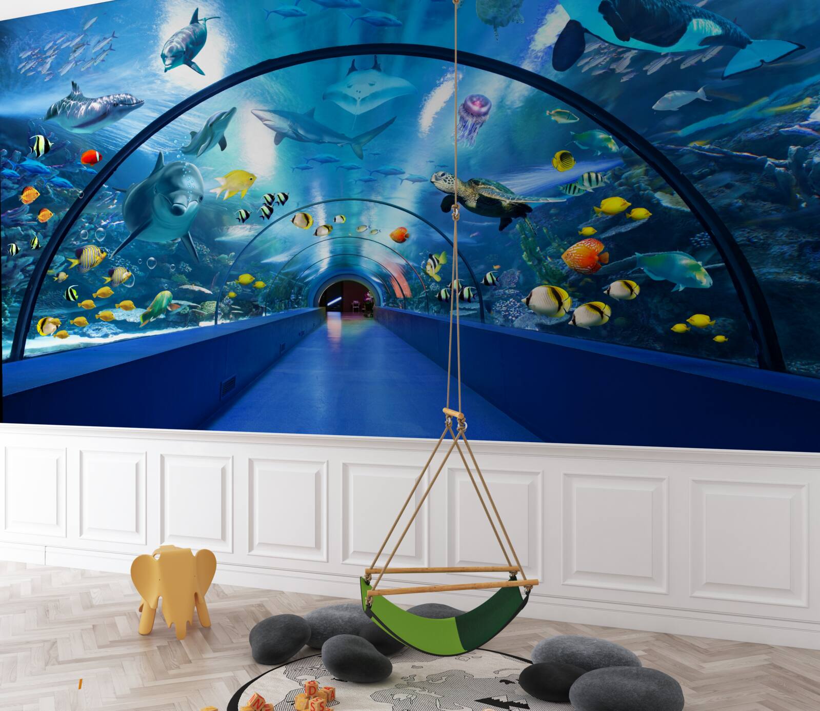 Papier peint La vie marine dans un aquarium