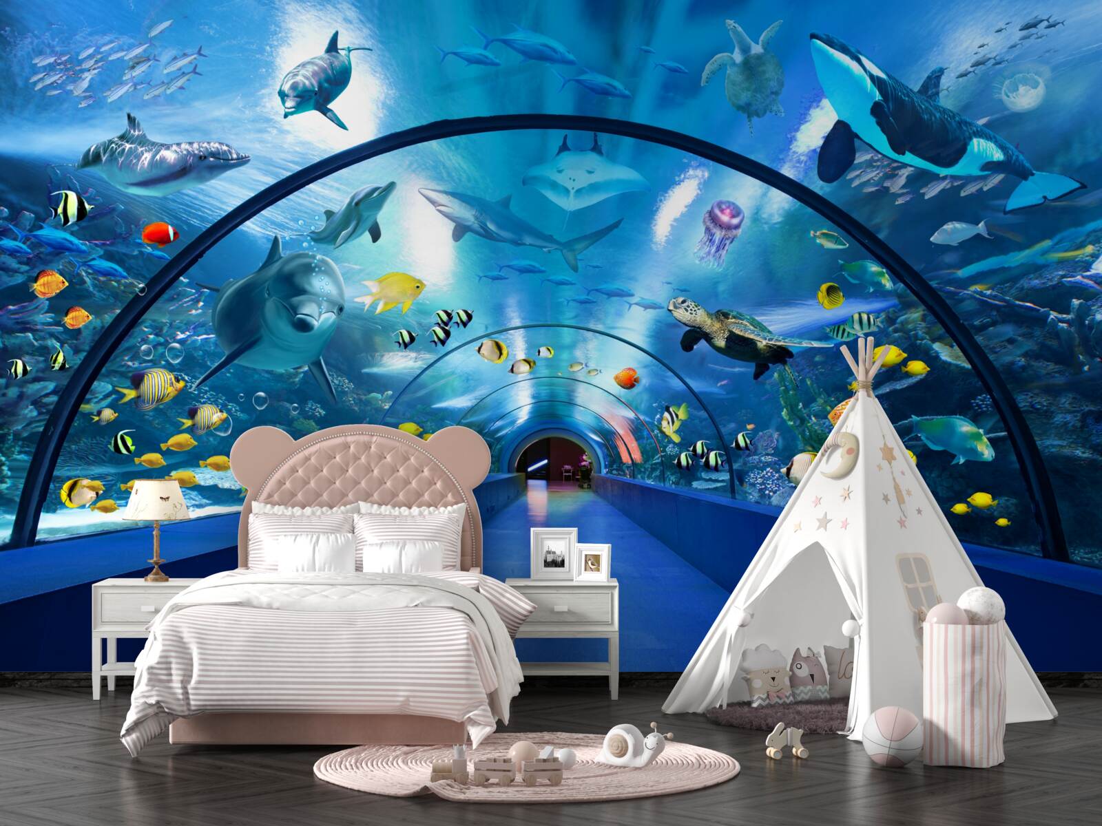 Papier peint La vie marine dans un aquarium