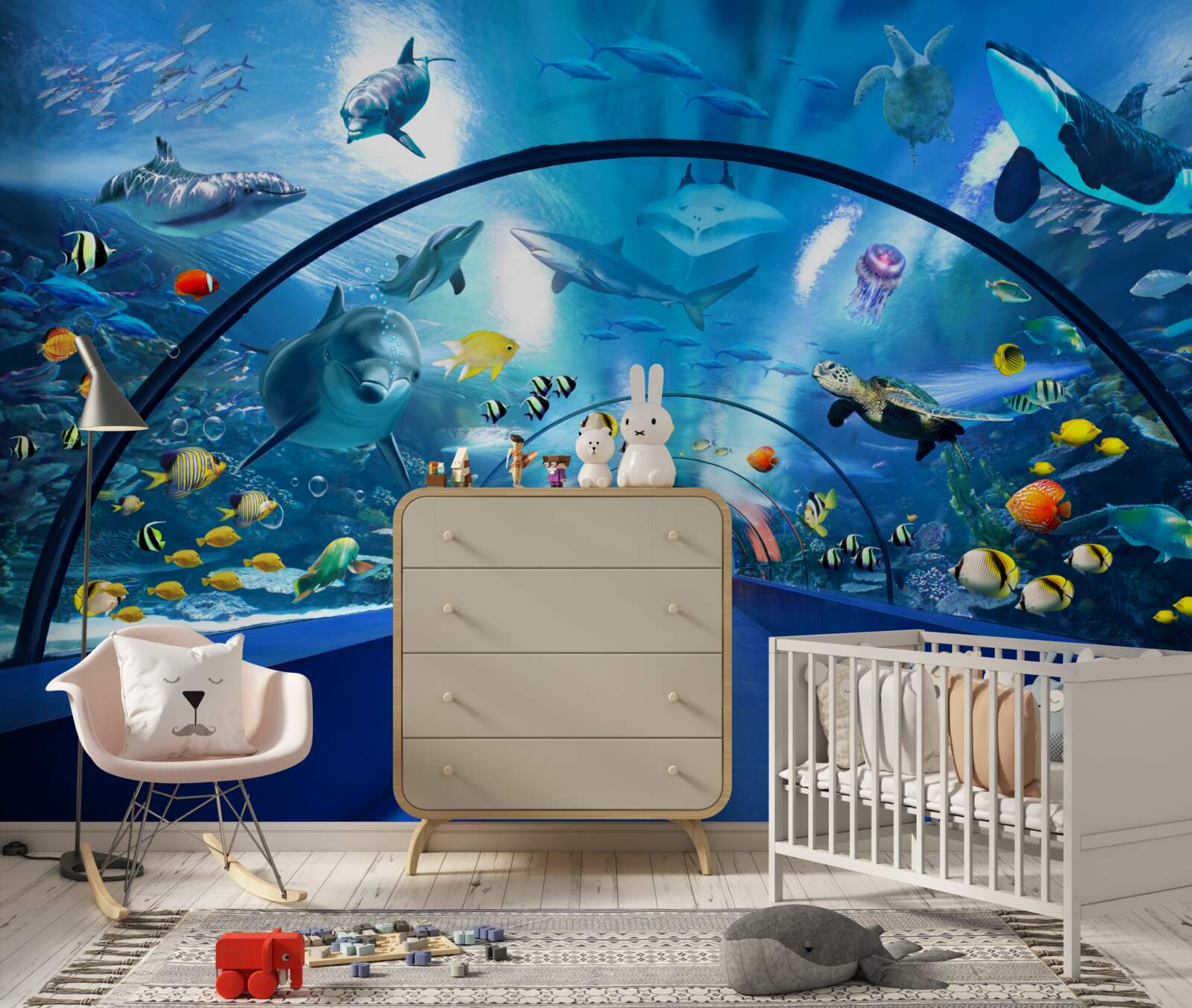 Papier peint La vie marine dans un aquarium