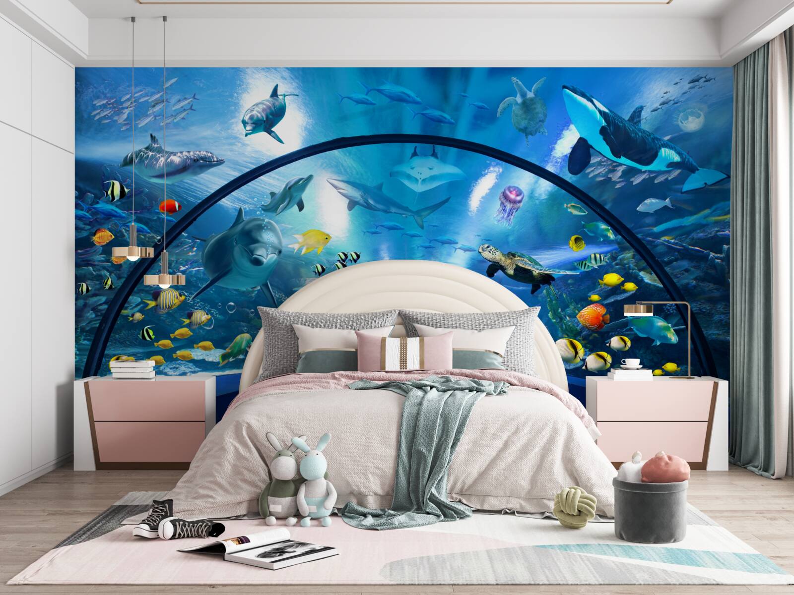 Papier peint La vie marine dans un aquarium