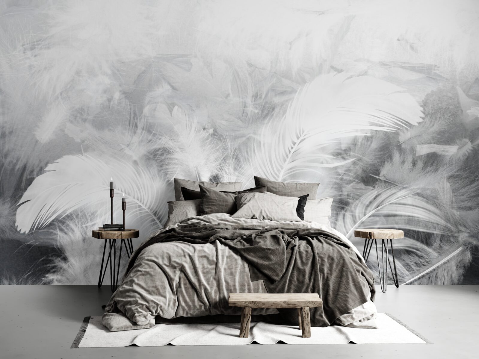 Papier peint les plumes, comme les feuilles des plantes, sont brillantes