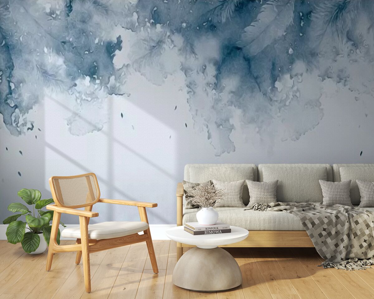 Papier peint l'espace marin sous les nuages d'orage