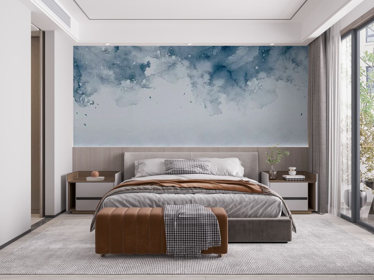 Papier peint l'espace marin sous les nuages d'orage