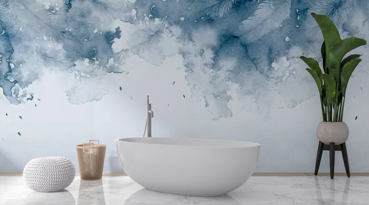 Papier peint l'espace marin sous les nuages d'orage