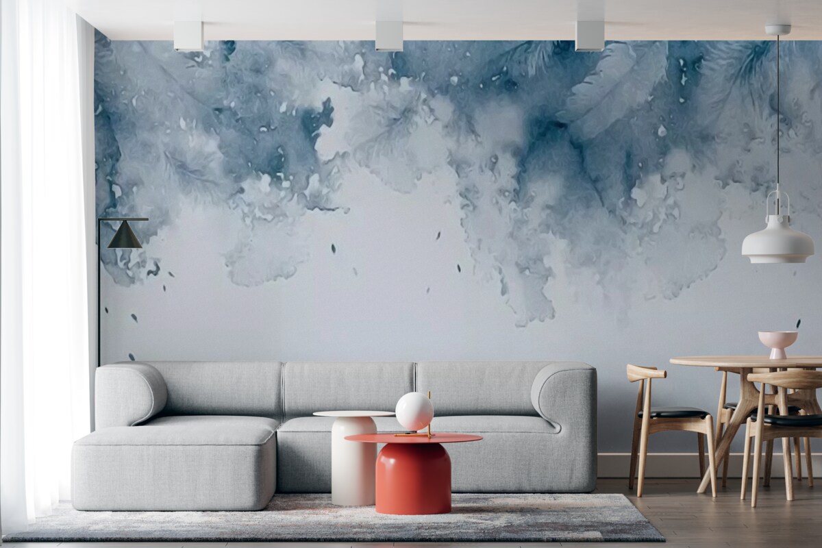 Papier peint l'espace marin sous les nuages d'orage