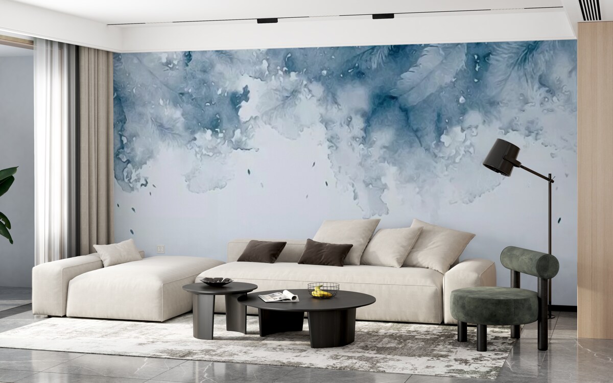 Papier peint l'espace marin sous les nuages d'orage