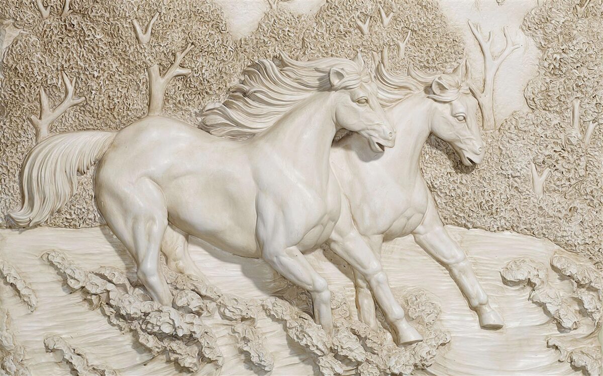 Papier peint chevaux au galop