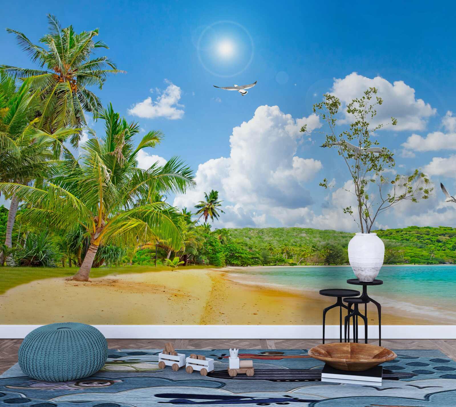 Papier peint la mer et la plage sont magnifiques