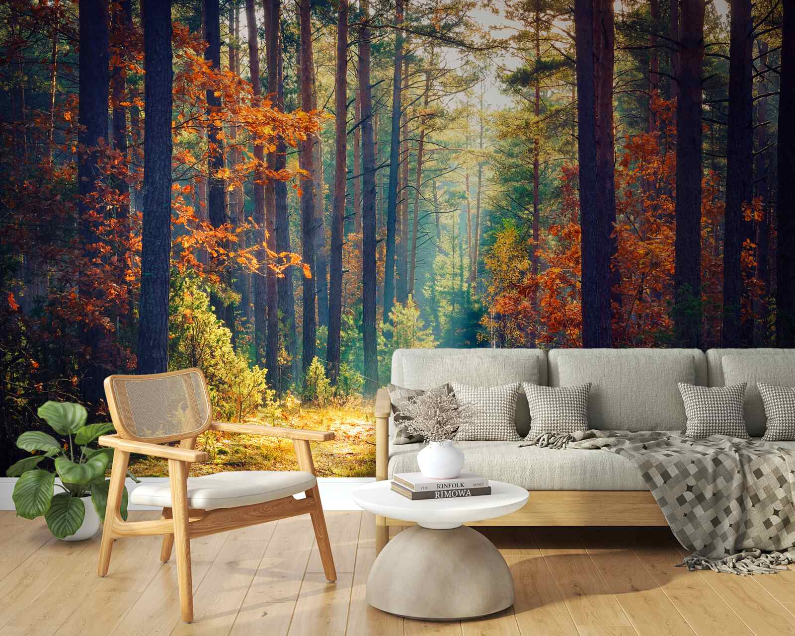 Papier peint dans la forêt en automne