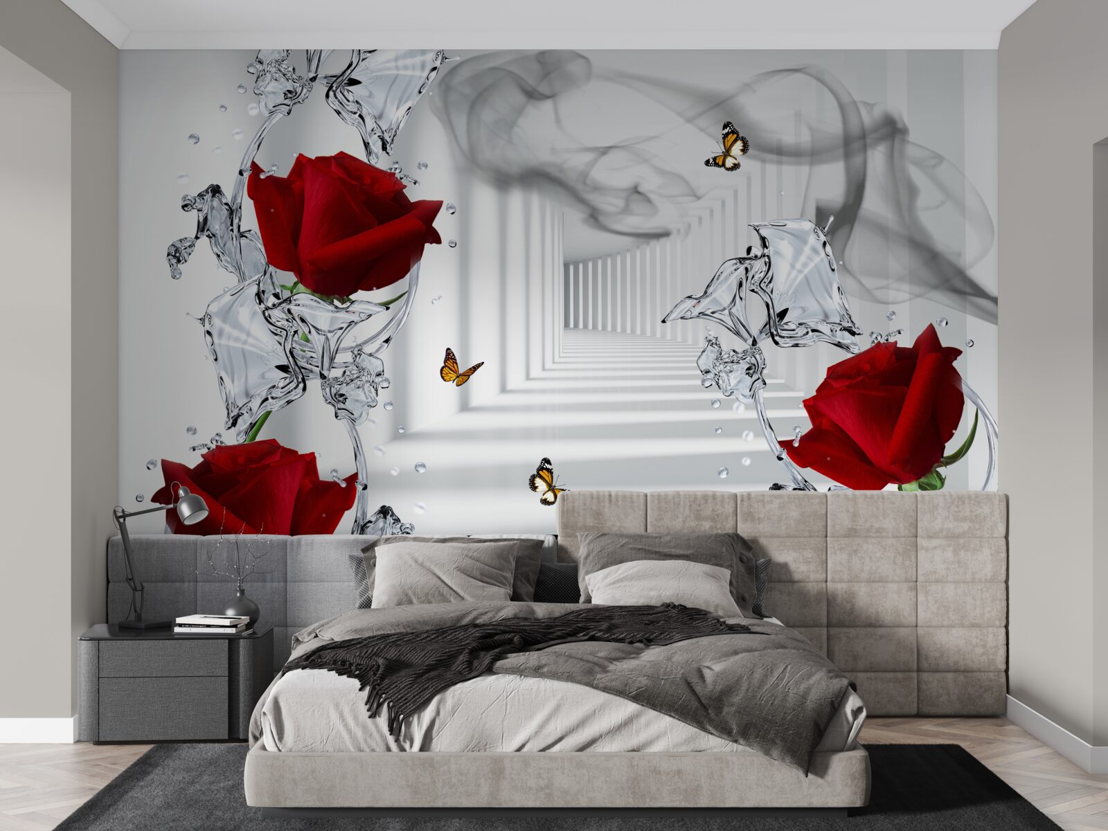 Papier peint papier peint, rouge et blanc