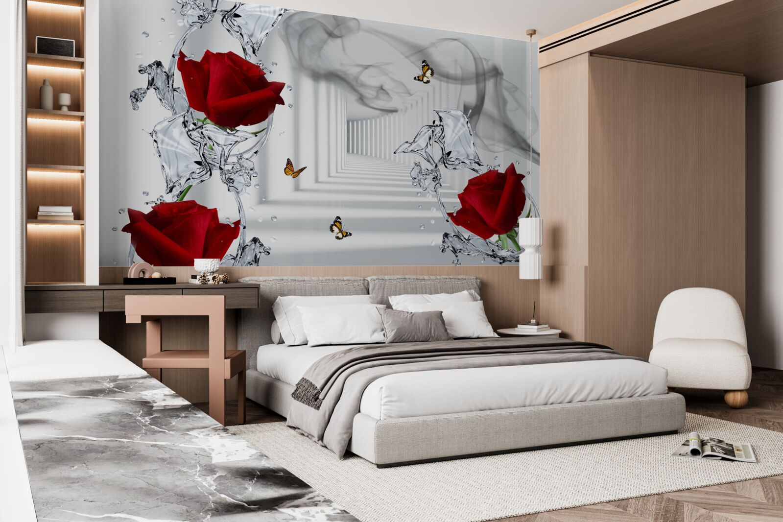 Papier peint papier peint, rouge et blanc