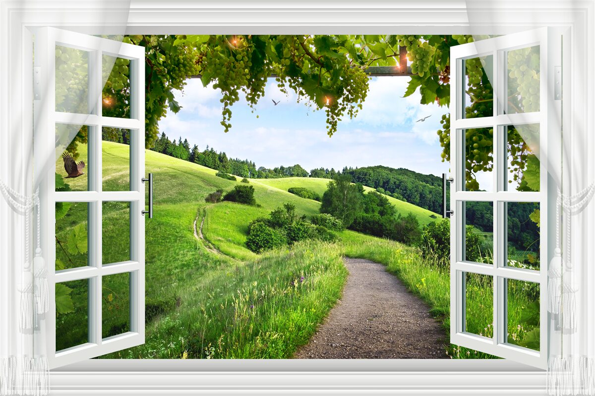 Papier peint verdure, espace naturel et immobilier