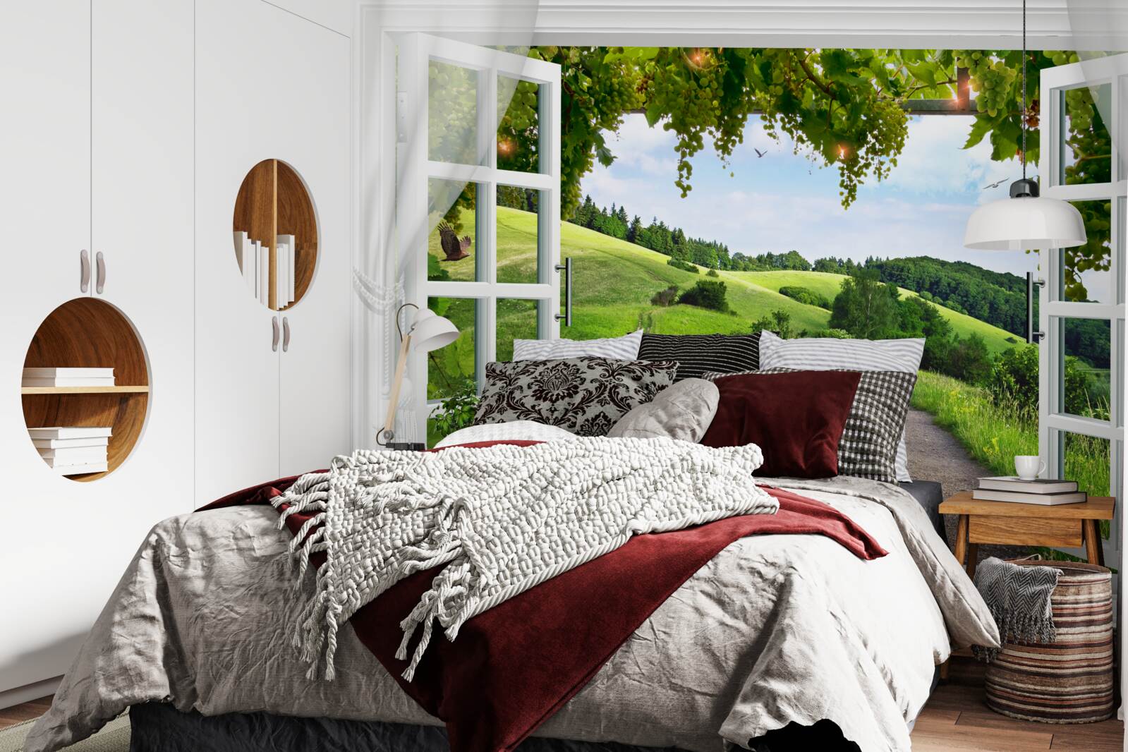 Papier peint verdure, espace naturel et immobilier